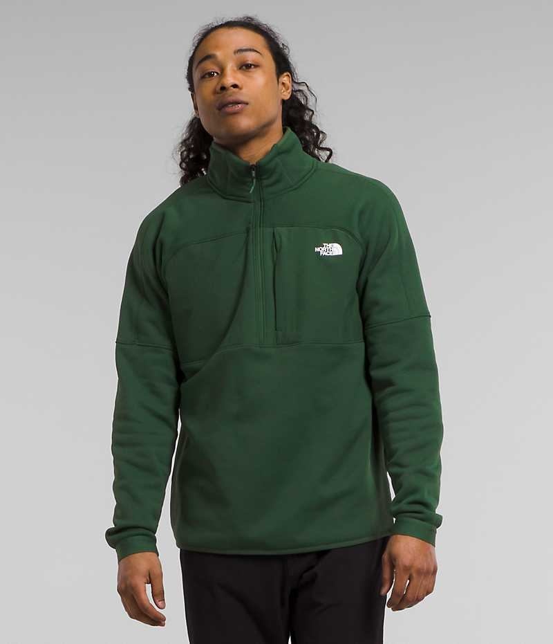 Green Men\'s The North Face Canyonlands High Altitude ½-Zip Pullover | DUBLIN BXUE