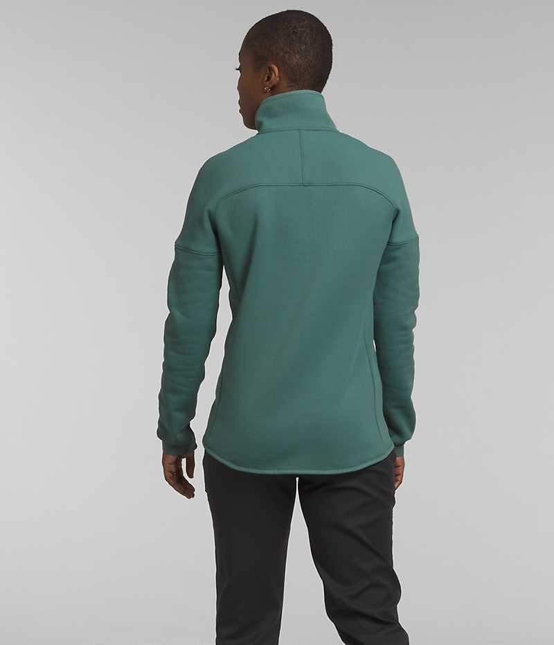 Green Women's The North Face Canyonlands High Altitude ½-Zip Sweatshirt | IRELAND DMHJ