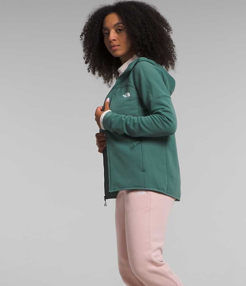 Green Women's The North Face Canyonlands High Altitude Hoodie Fleece Jacket | DUBLIN JNLW