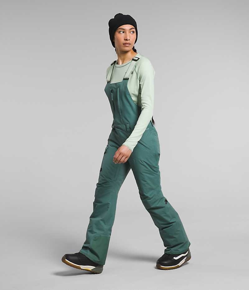 Green Women's The North Face Freedom Insulated Bib Pants | DUBLIN RNEX