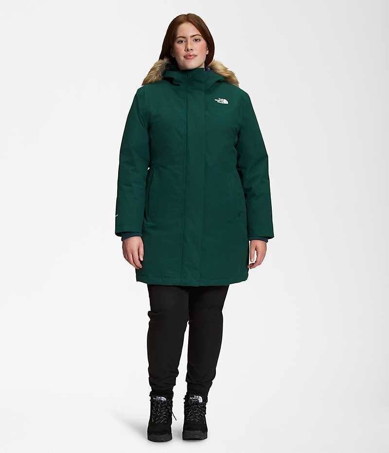 Green Women\'s The North Face Plus Arctic Coat | DUBLIN LMVG