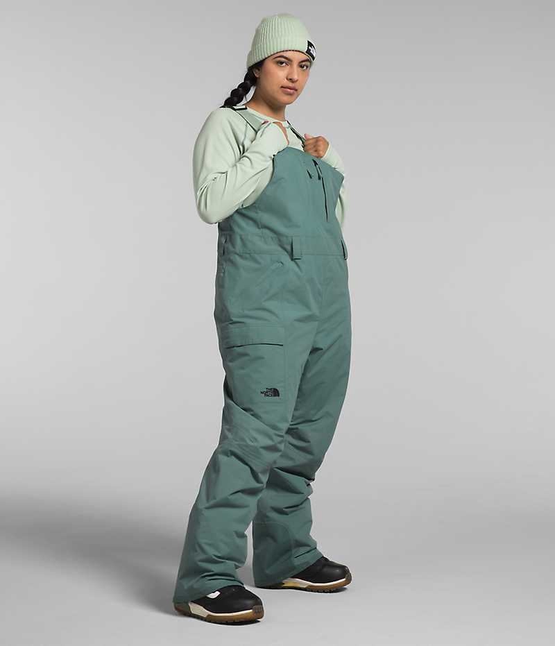 Green Women's The North Face Plus Freedom Insulated Bib Pants | DUBLIN STGV