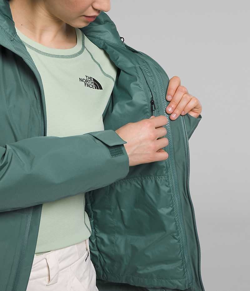 Green Women's The North Face ThermoBall™ Eco Snow Triclimate® Insulated Jacket | IRELAND MRIJ