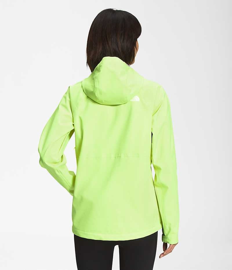 Green Women's The North Face Valle Vista Stretch Rain Jacket | IRELAND BIXA