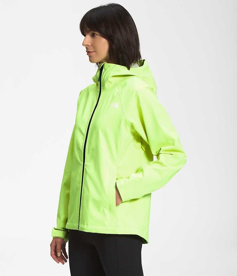 Green Women's The North Face Valle Vista Stretch Rain Jacket | IRELAND BIXA