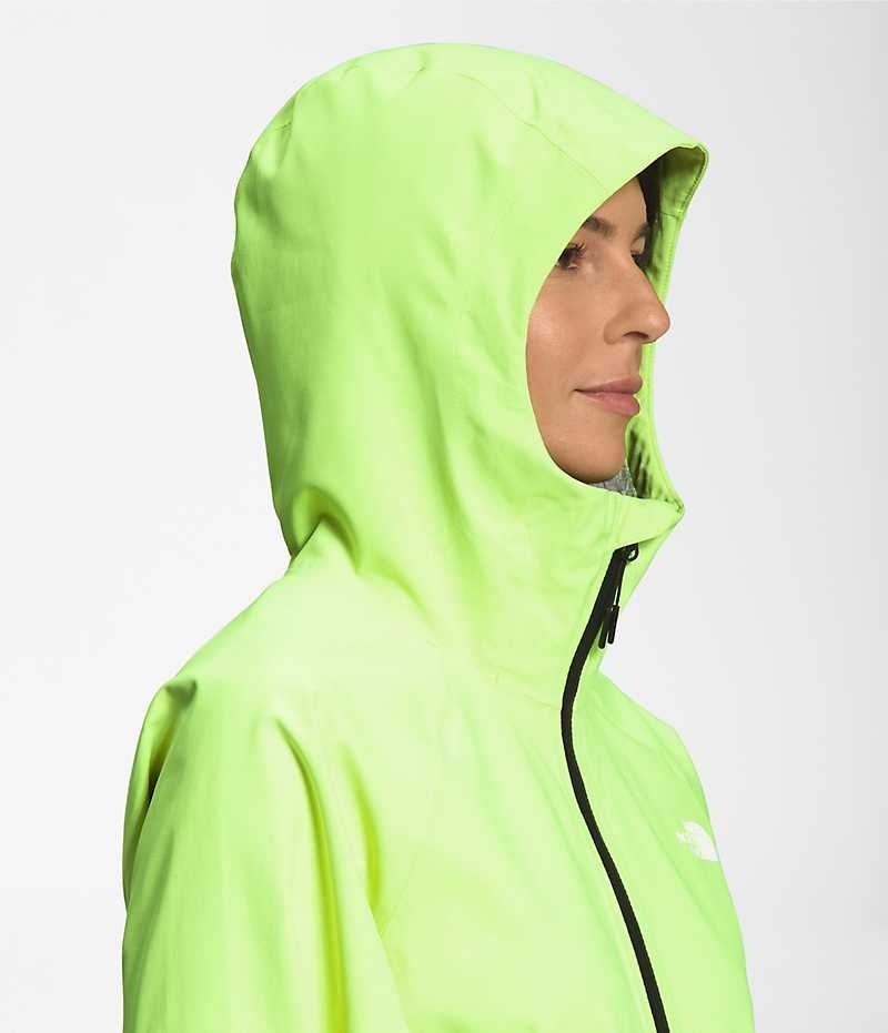 Green Women's The North Face Valle Vista Stretch Rain Jacket | IRELAND BIXA