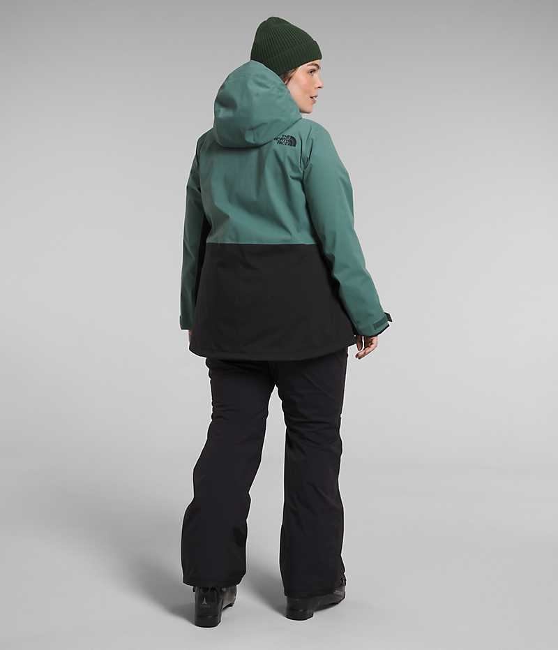 Green / Black Women's The North Face Plus Freedom Stretch Insulated Jacket | DUBLIN GCBN