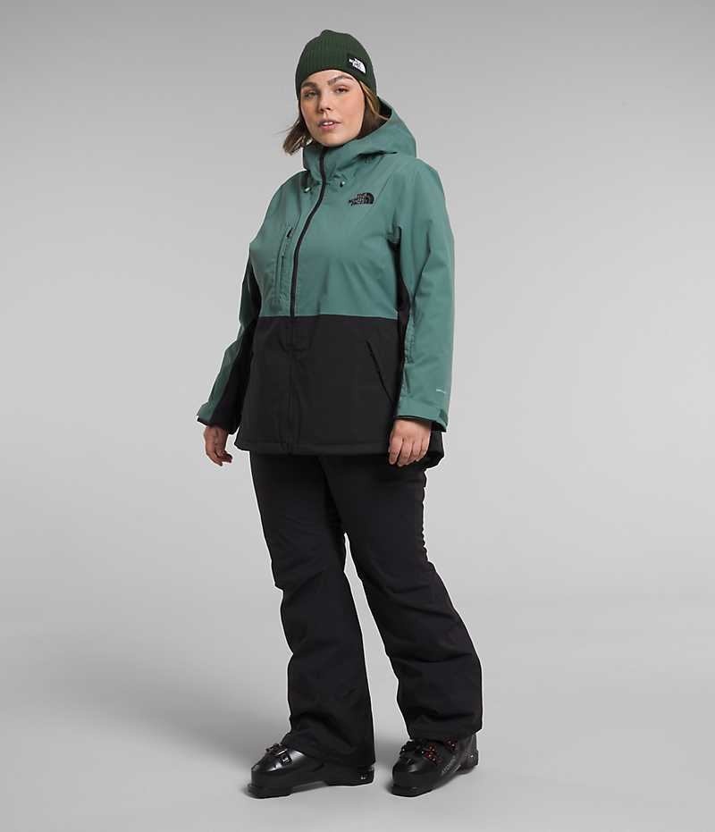 Green / Black Women's The North Face Plus Freedom Stretch Insulated Jacket | DUBLIN GCBN