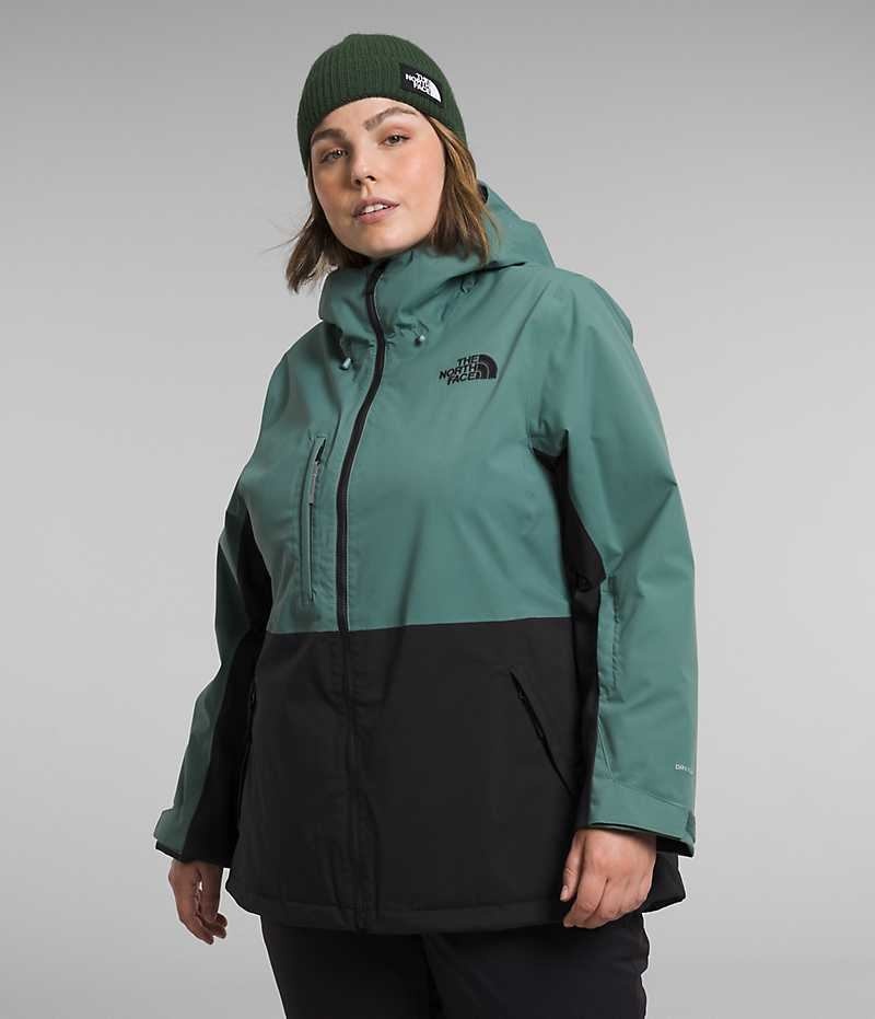 Green / Black Women\'s The North Face Plus Freedom Stretch Insulated Jacket | DUBLIN GCBN