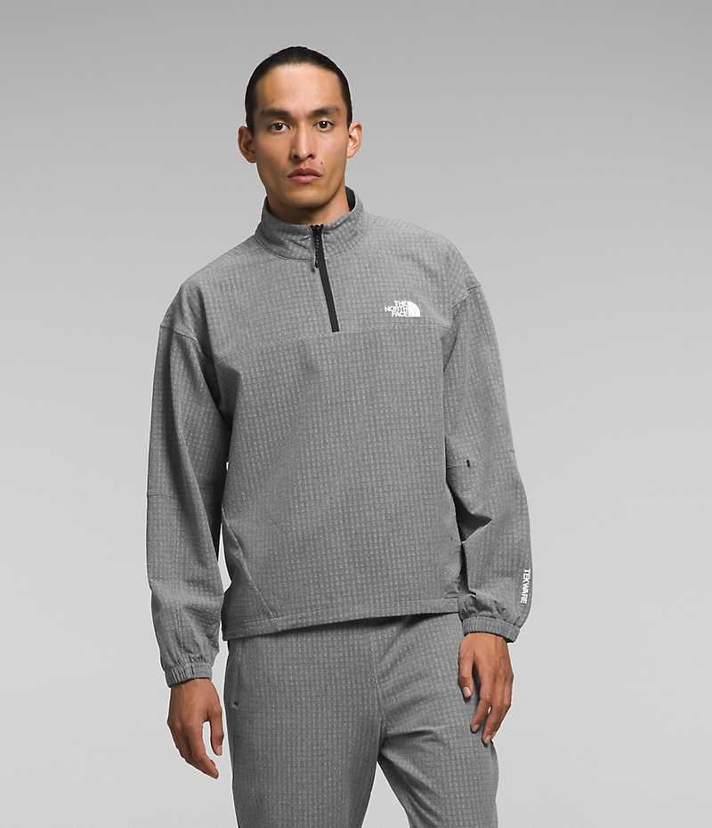 Grey Men\'s The North Face Tekware™ Grid ¼-Zip Pullover | DUBLIN XPAU