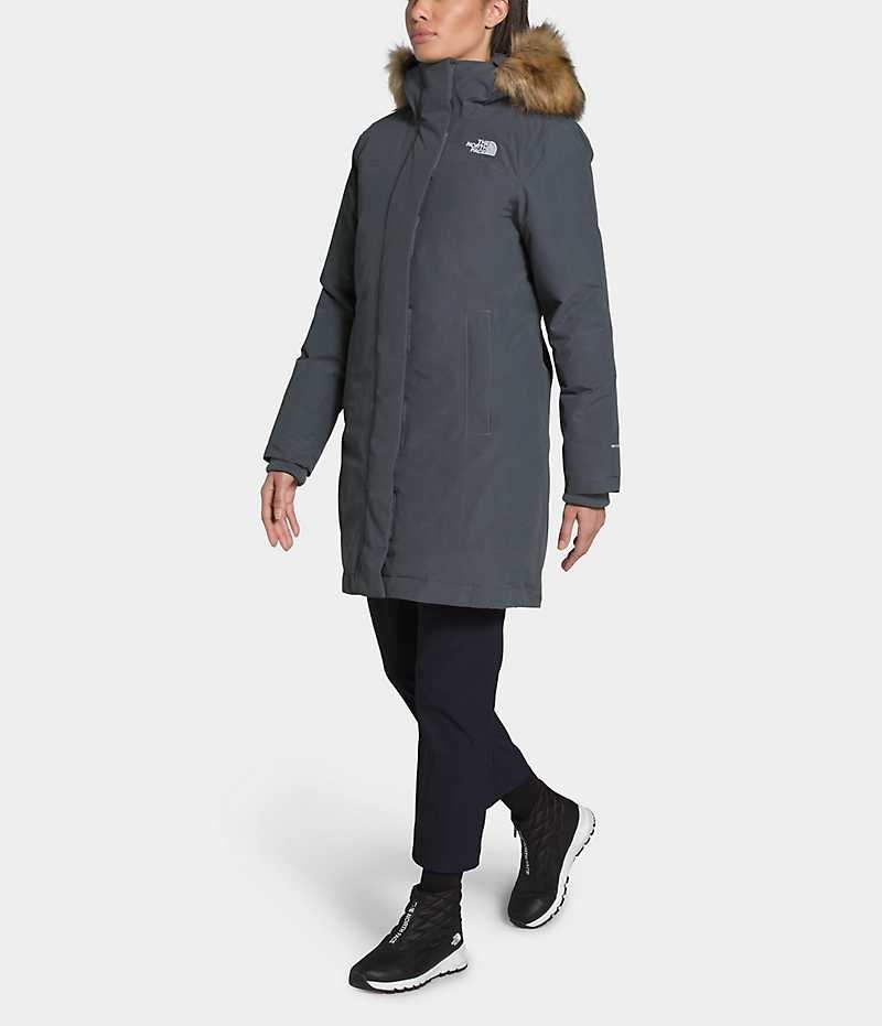 Grey Women's The North Face Arctic Coat | DUBLIN DPKN