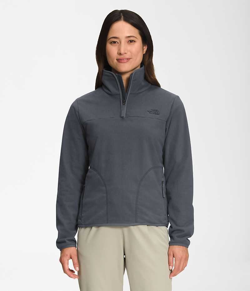 Grey Women\'s The North Face Polar Osito ¼-Zip Sweatshirt | DUBLIN LRON