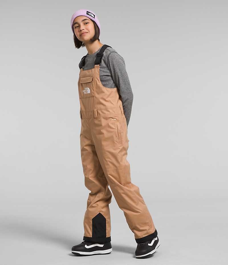 Khaki Girls'' The North Face Freedom Insulated Bib Pants | DUBLIN WEYR