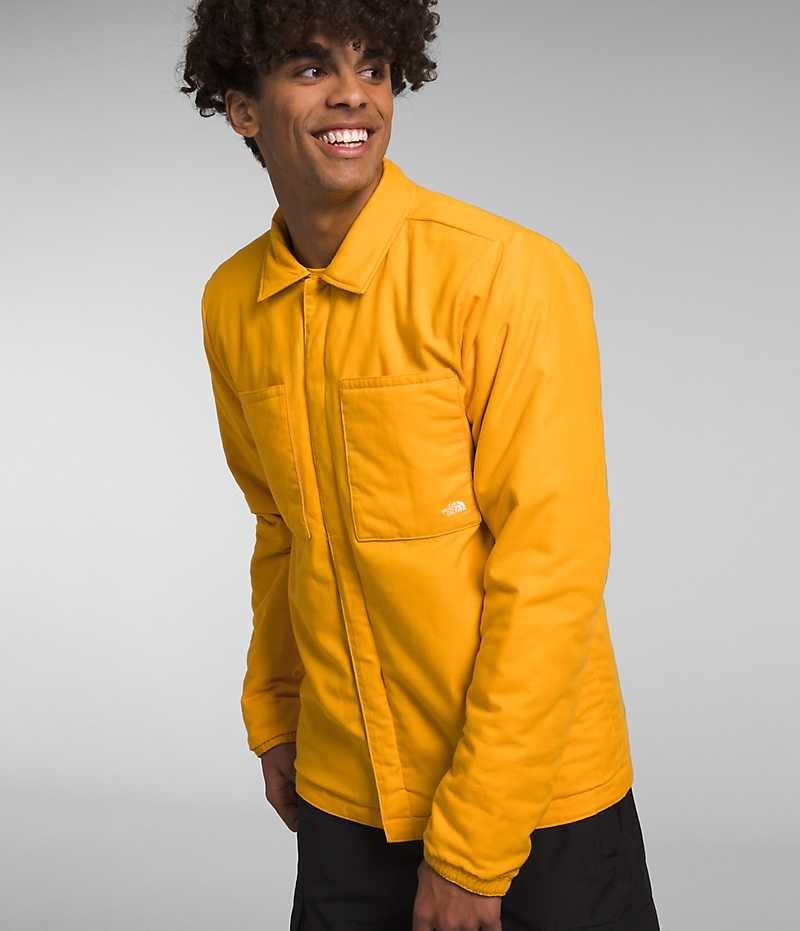 Khaki Men's The North Face Afterburner Flannel Insulated Jacket | IRELAND DVQG