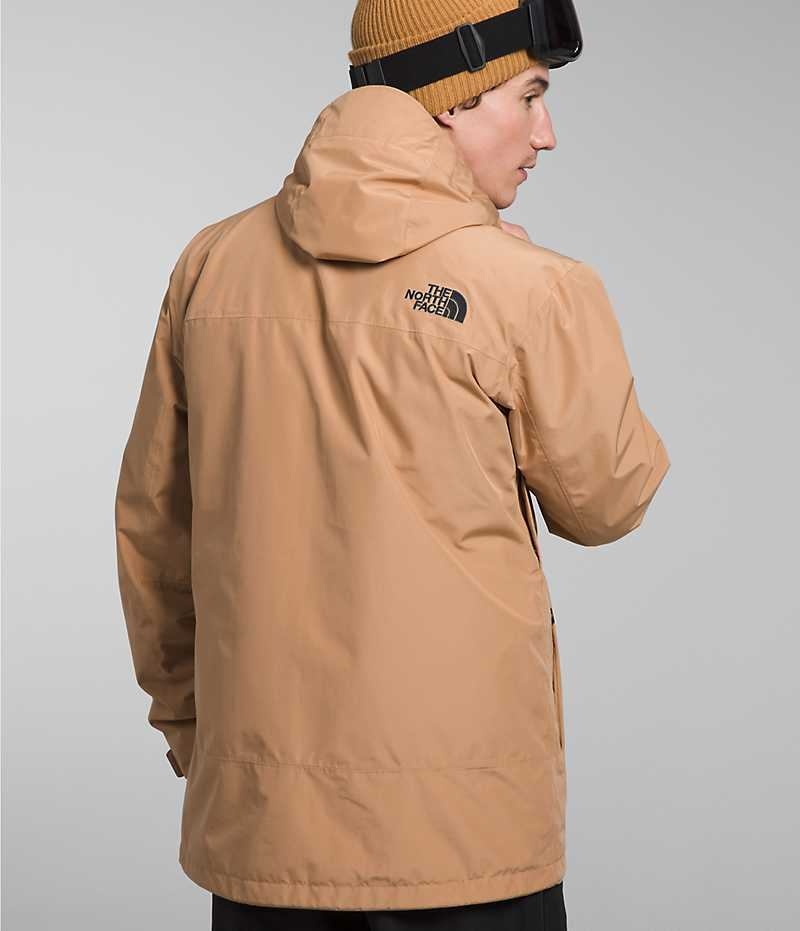 Khaki Men's The North Face ThermoBall™ Eco Snow Triclimate® Hooded Jacket | IRELAND LGUC