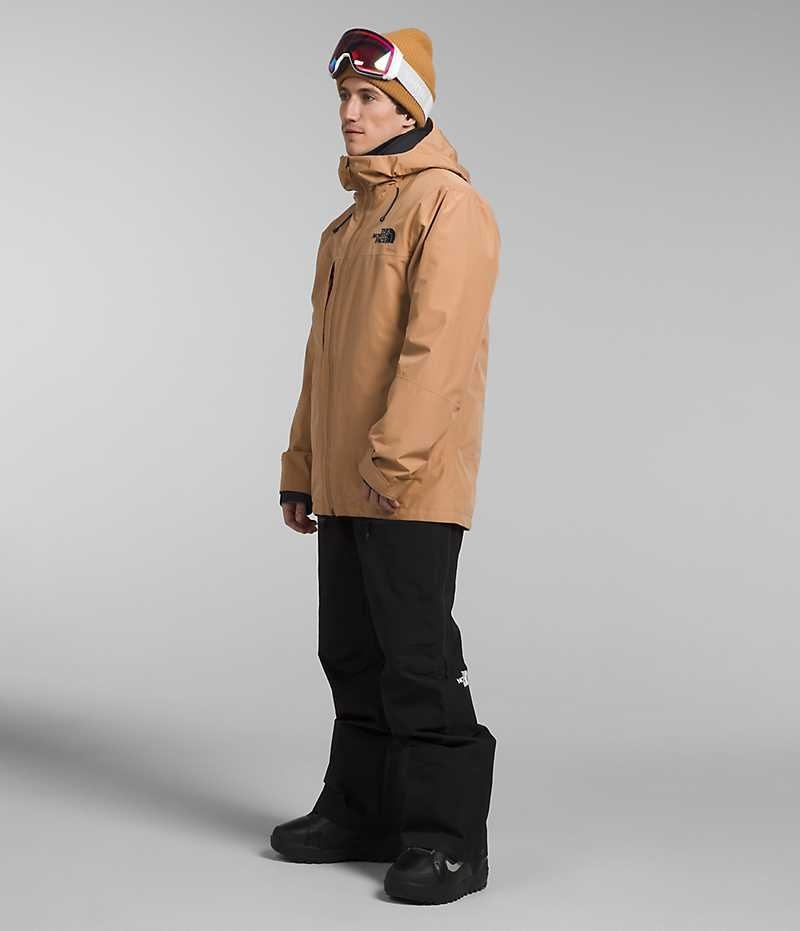 Khaki Men's The North Face ThermoBall™ Eco Snow Triclimate® Hooded Jacket | IRELAND LGUC