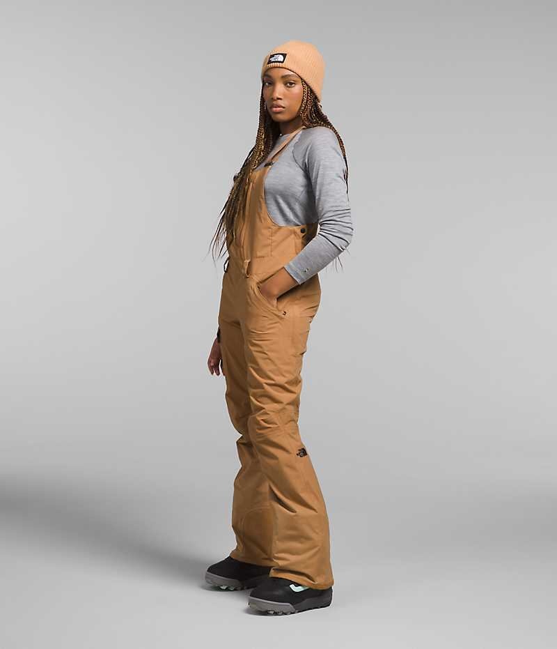 Khaki Women's The North Face Freedom Bib Pants | IRELAND CFKE