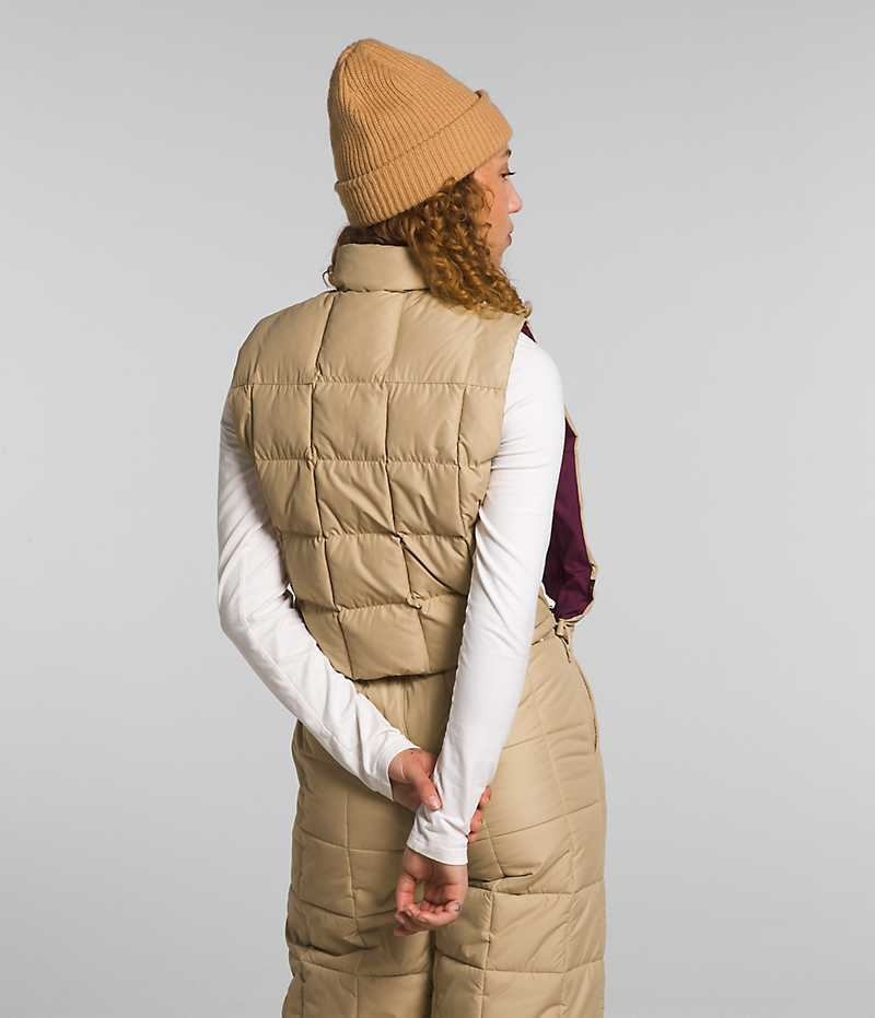 Khaki Women's The North Face Lhotse Reversible Vest | IRELAND PSDH