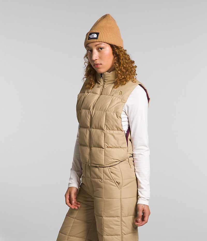 Khaki Women's The North Face Lhotse Reversible Vest | IRELAND PSDH