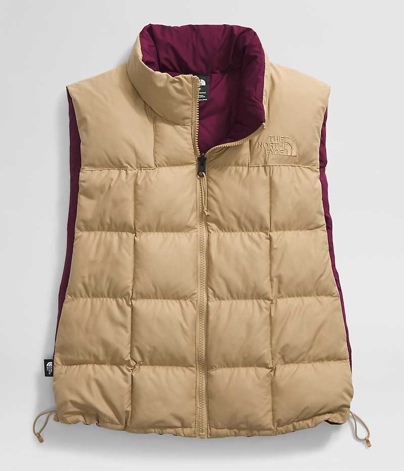 Khaki Women's The North Face Lhotse Reversible Vest | IRELAND PSDH