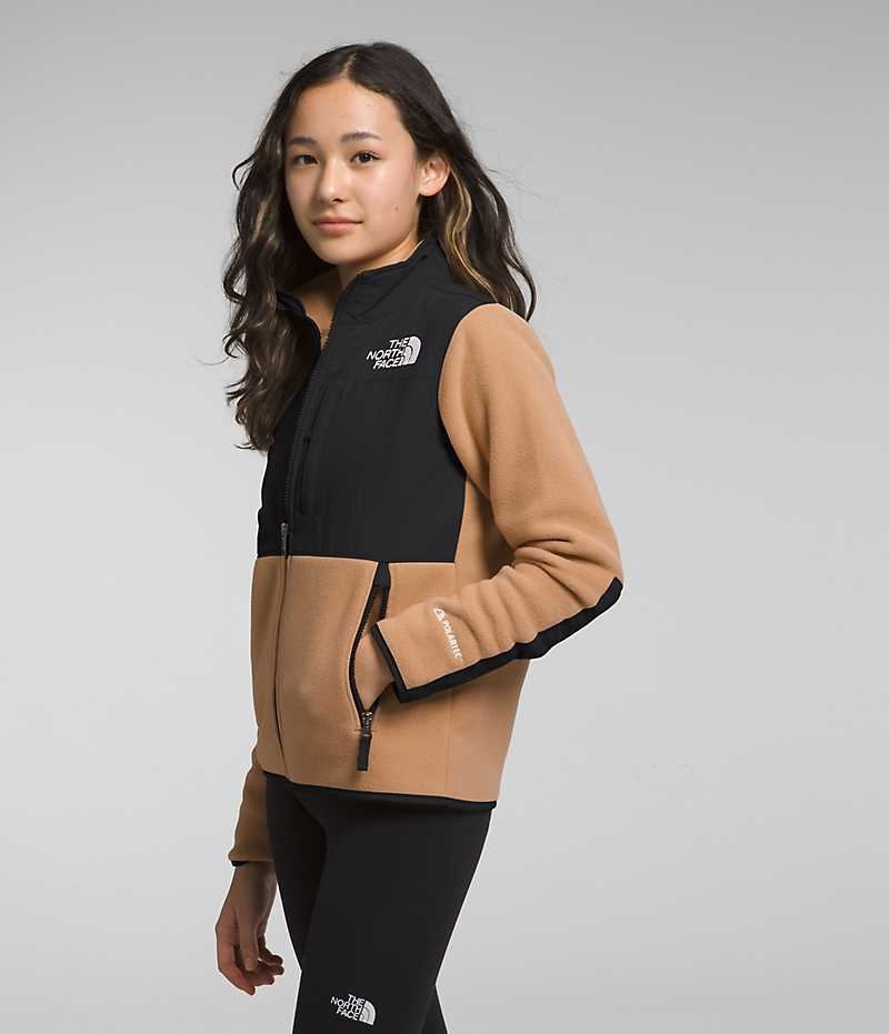 Khaki / Black Girls'' The North Face Denali Fleece Jacket | DUBLIN TBEV