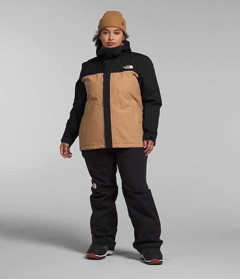 Khaki / Black Women's The North Face Plus Freedom Insulated Jacket | DUBLIN FLWH