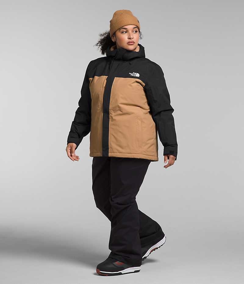 Khaki / Black Women's The North Face Plus Freedom Insulated Jacket | DUBLIN FLWH