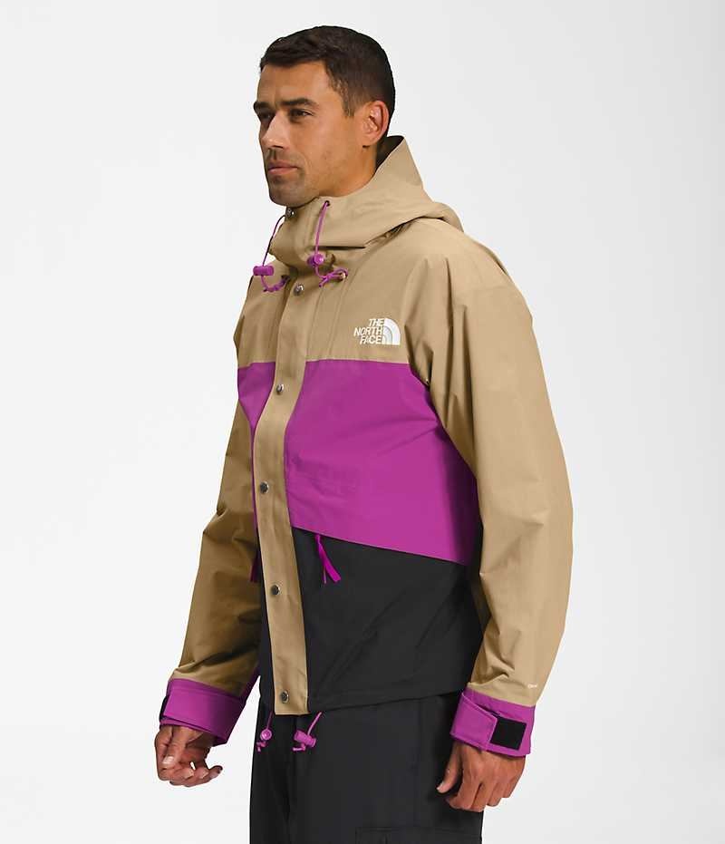 Khaki / Purple / Black Men's The North Face 86 Retro Mountain Rain Jacket | DUBLIN VPSE