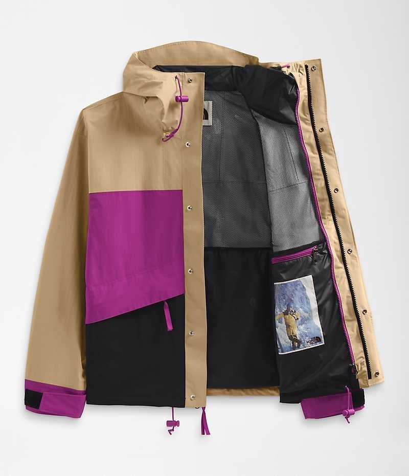 Khaki / Purple / Black Men's The North Face 86 Retro Mountain Rain Jacket | DUBLIN VPSE