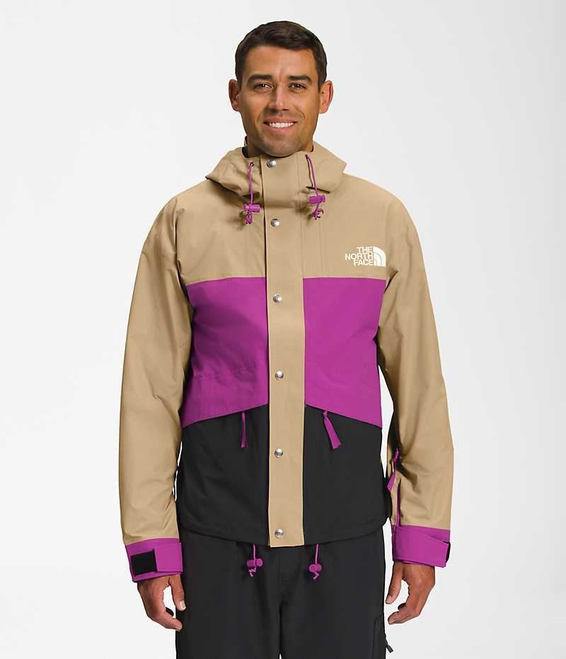 Khaki / Purple / Black Men\'s The North Face 86 Retro Mountain Rain Jacket | DUBLIN VPSE