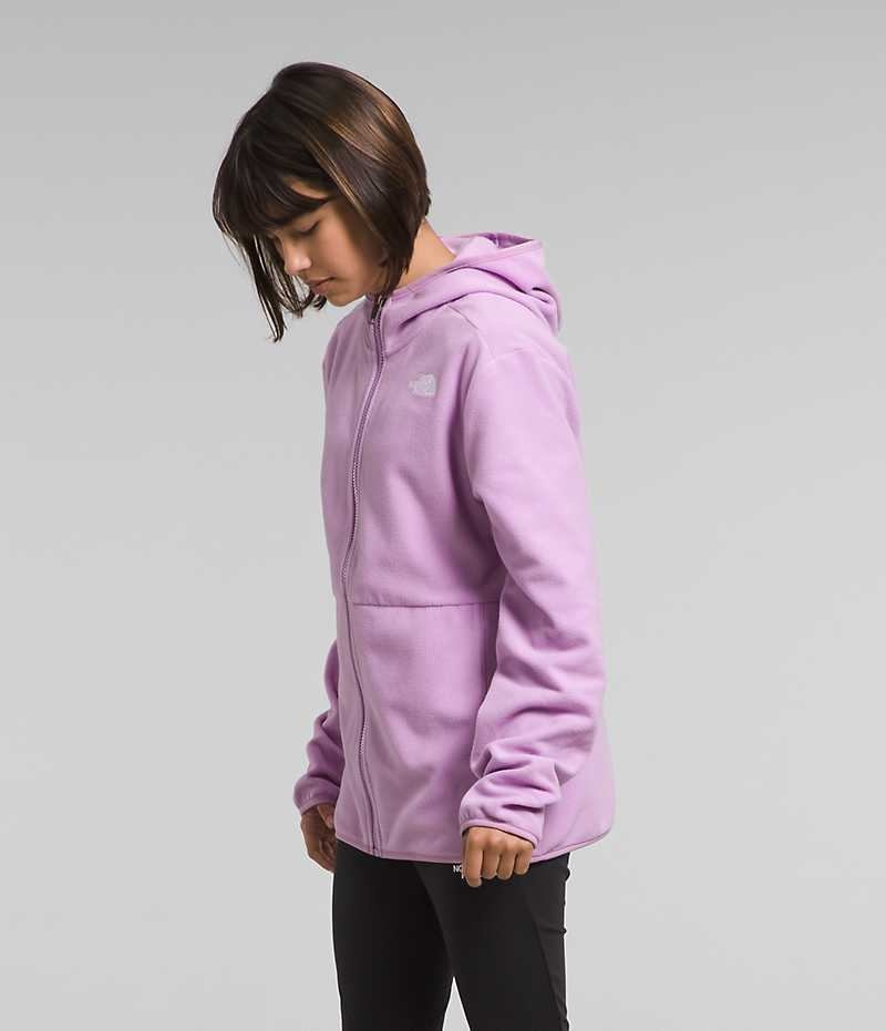 Lavender Girls'' The North Face Glacier Full-Zip Hooded Fleece Jacket | DUBLIN LXUD