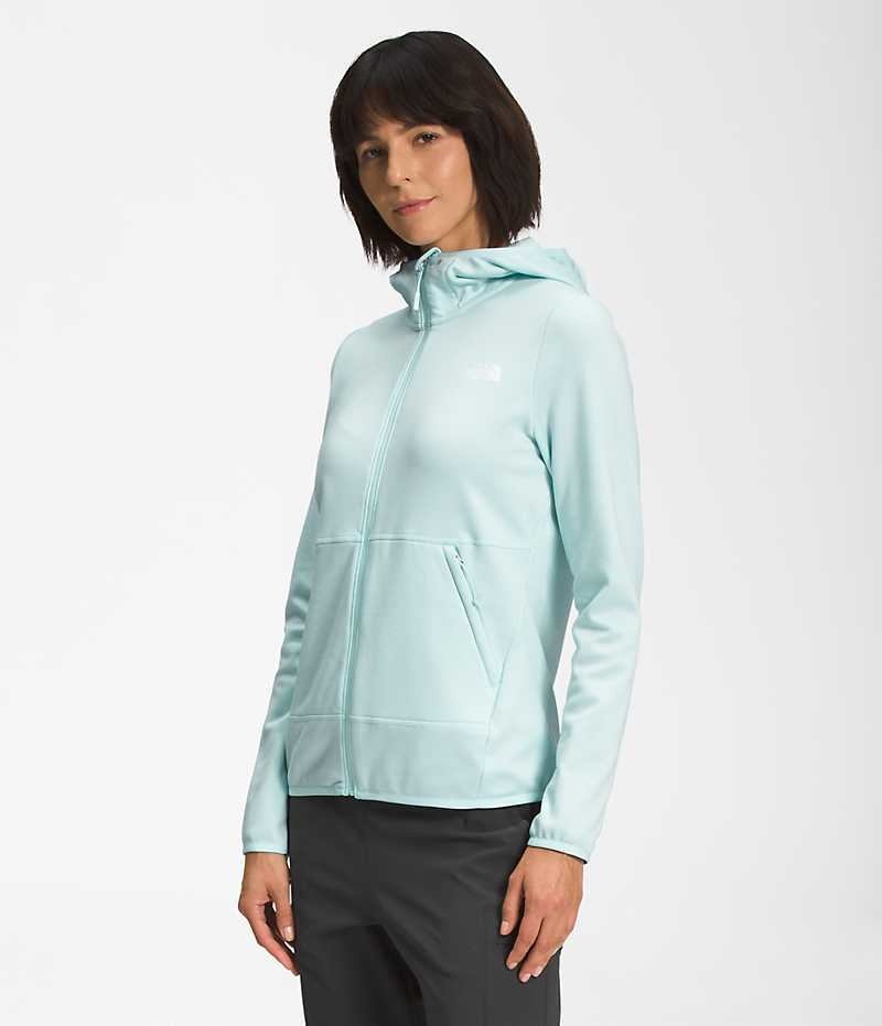 Light Blue Women's The North Face Canyonlands Hoodie Fleece Jacket | IRELAND HWQG