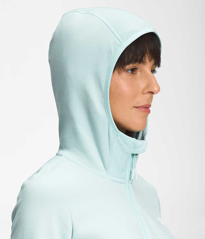 Light Blue Women's The North Face Canyonlands Hoodie Fleece Jacket | IRELAND HWQG