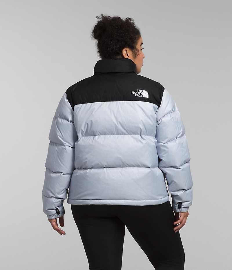 Light Blue / Black Women's The North Face Plus 1996 Retro Nuptse Puffer Jacket | IRELAND MDHC