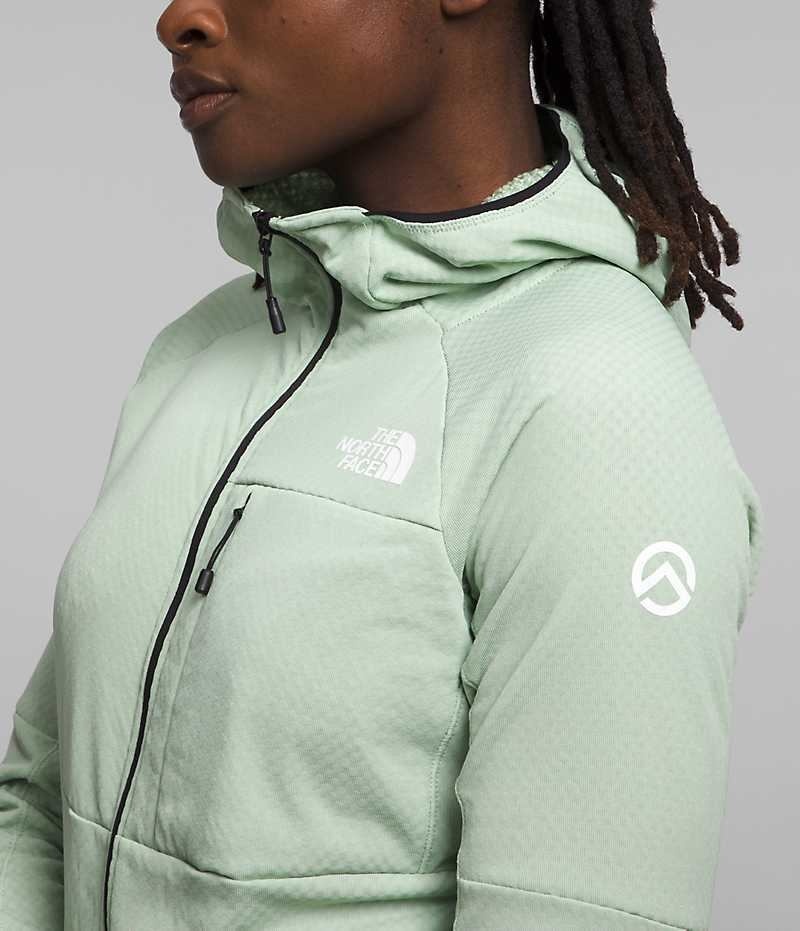 Mint Women's The North Face Summit Series FUTUREFLEECE™ Full-Zip Hoodie Fleece Jacket | IRELAND IMTW