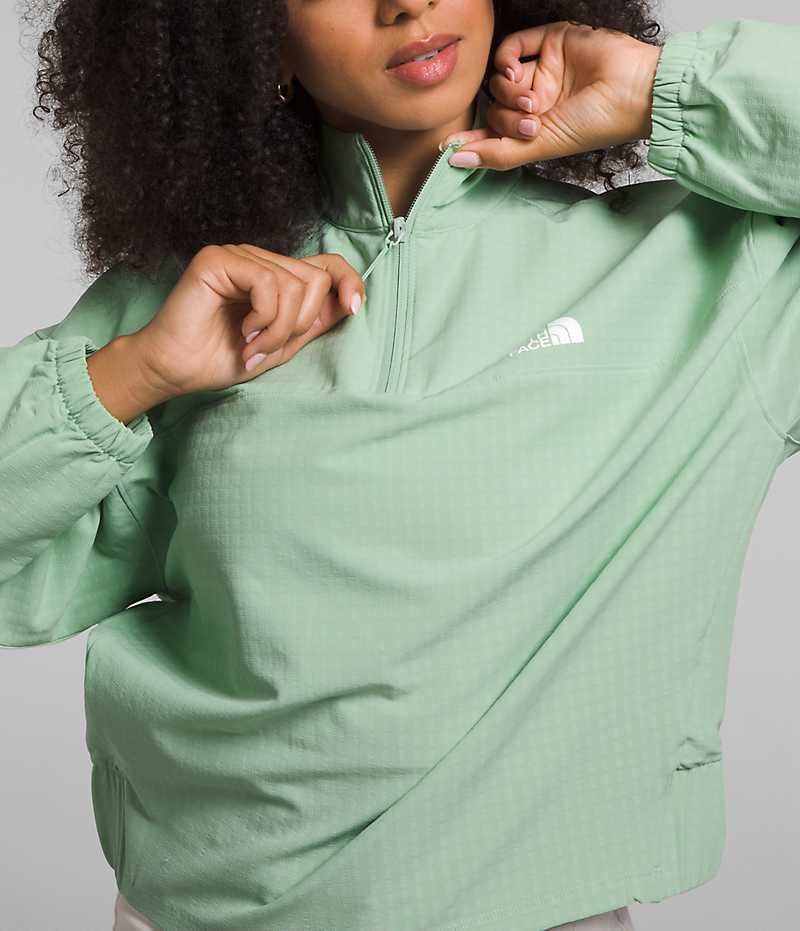 Mint Women's The North Face Tekware™ Grid 1/4 Zip Sweatshirt | IRELAND WMOD