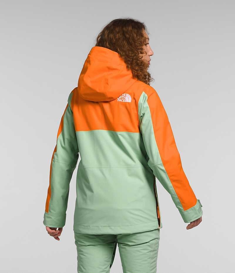 Mint / Orange Women's The North Face Driftview Anorak Insulated Jacket | IRELAND DTUC