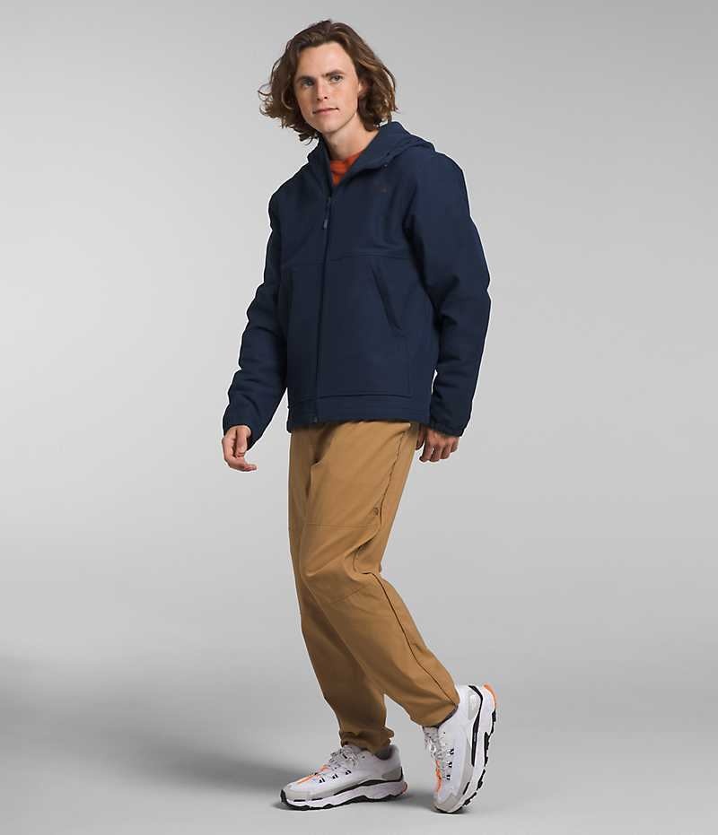 Navy Men's The North Face Camden Thermal Hoodie Softshell Jacket | IRELAND YJCG