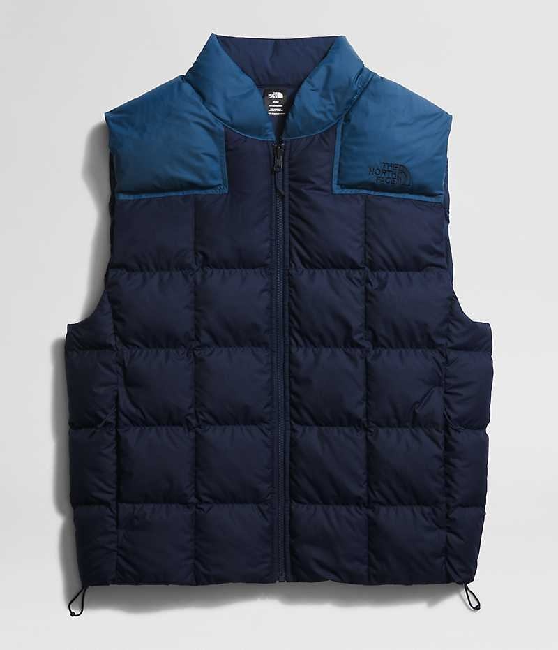 Navy Men's The North Face Lhotse Reversible Down Vest | DUBLIN GPNU