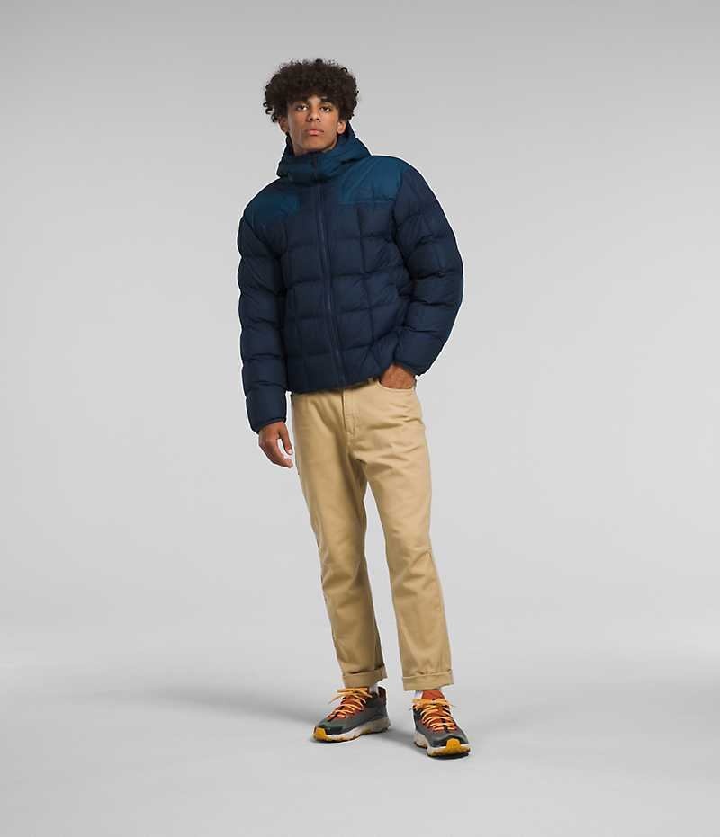 Navy Men's The North Face Lhotse Reversible Hoodie Puffer Jacket | DUBLIN KYMC