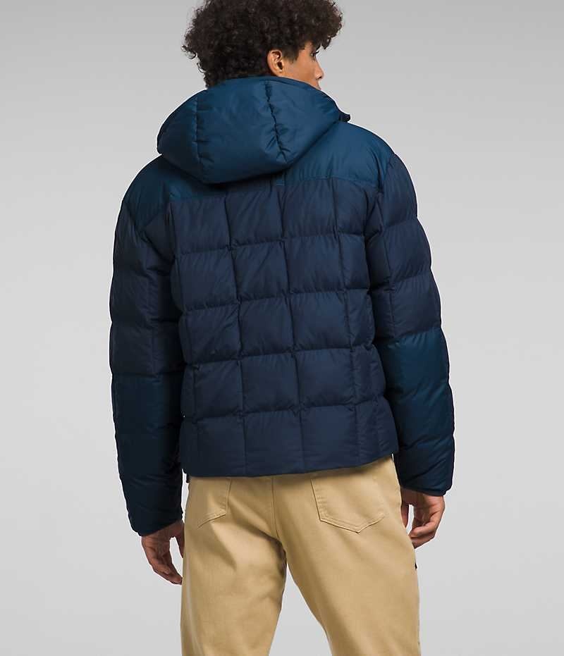 Navy Men's The North Face Lhotse Reversible Hoodie Puffer Jacket | DUBLIN KYMC