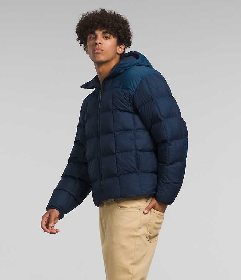 Navy Men's The North Face Lhotse Reversible Hoodie Puffer Jacket | DUBLIN KYMC