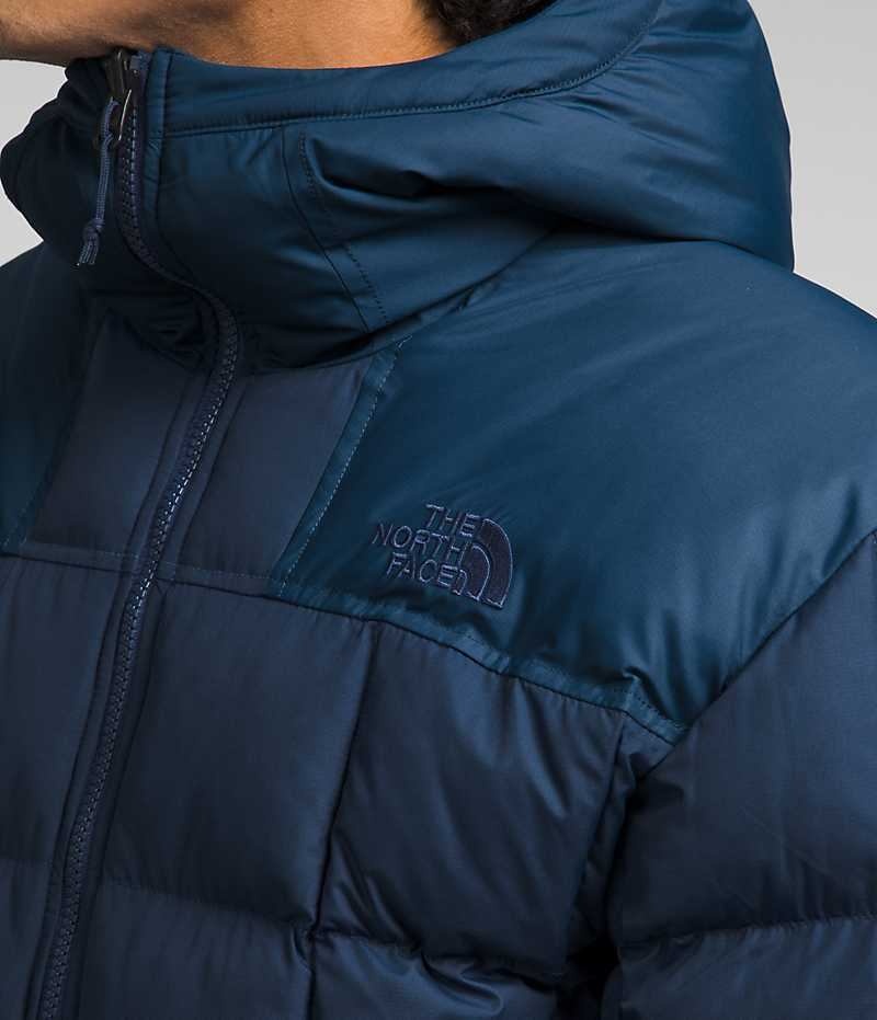 Navy Men's The North Face Lhotse Reversible Hoodie Puffer Jacket | DUBLIN KYMC