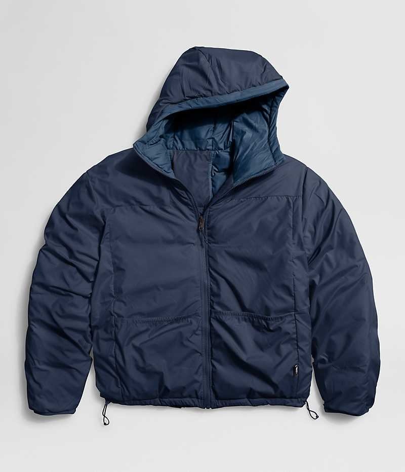 Navy Men's The North Face Lhotse Reversible Hoodie Puffer Jacket | DUBLIN KYMC