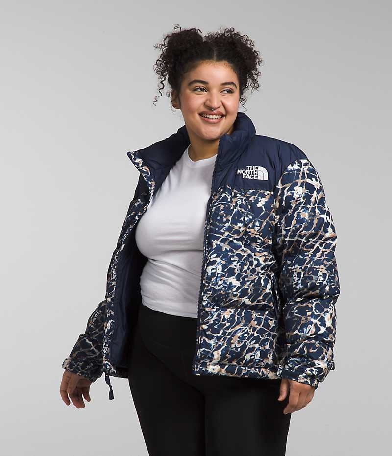 Navy Women\'s The North Face Plus 1996 Retro Nuptse Puffer Jacket | DUBLIN AZBN