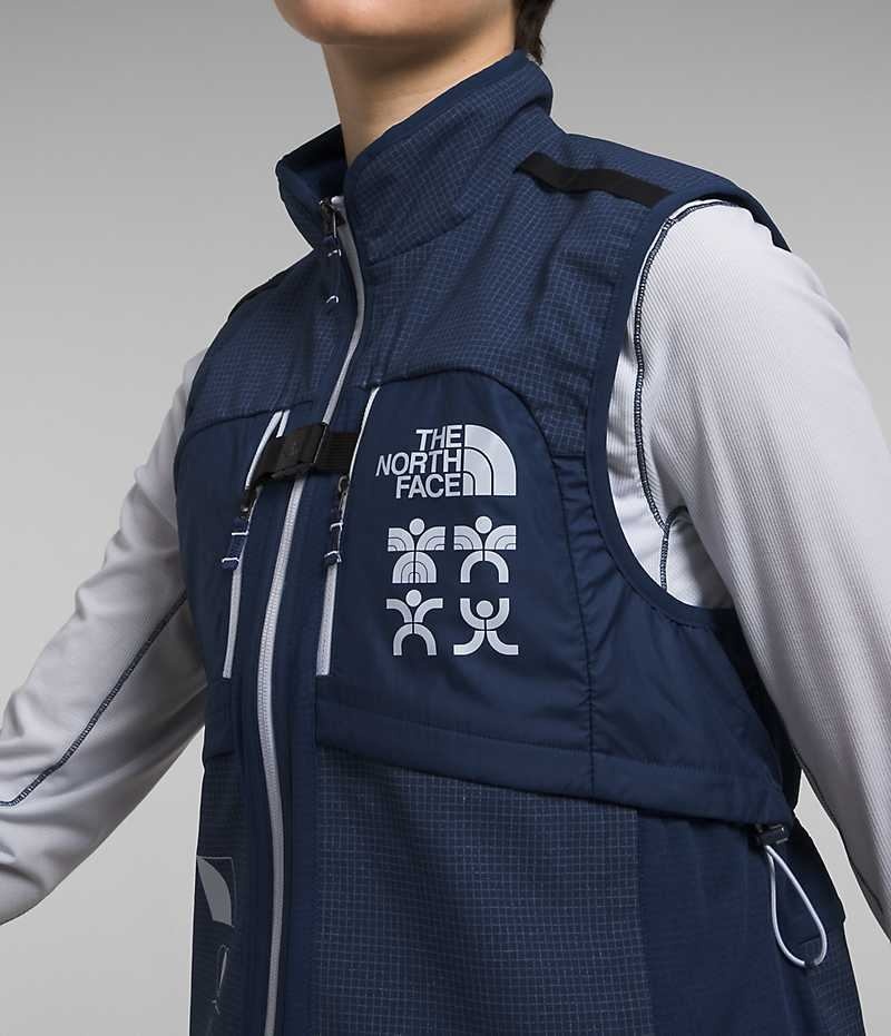 Navy Women's The North Face Trailwear Winter Warm Flash Vest | DUBLIN TONE