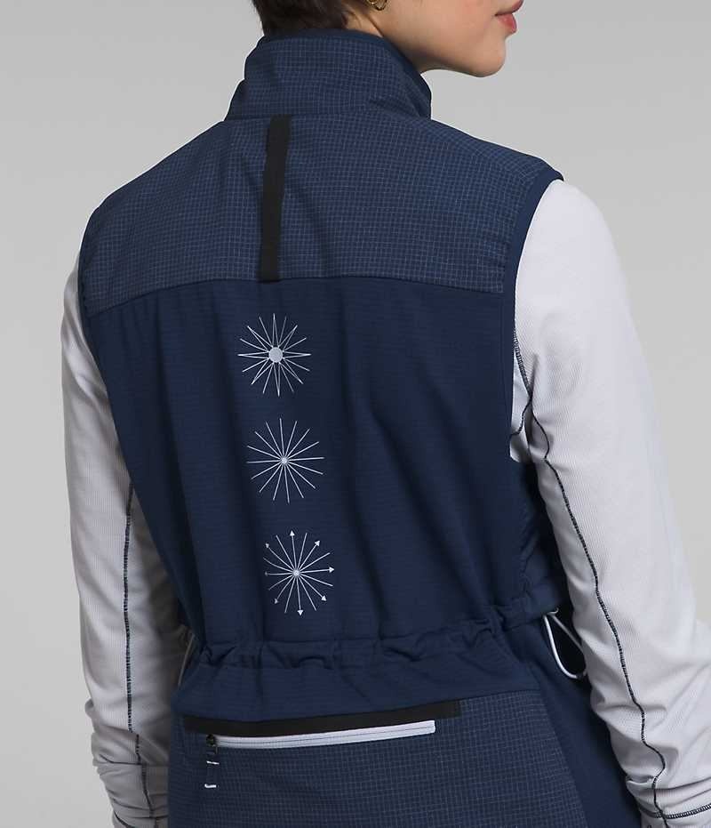 Navy Women's The North Face Trailwear Winter Warm Flash Vest | DUBLIN TONE