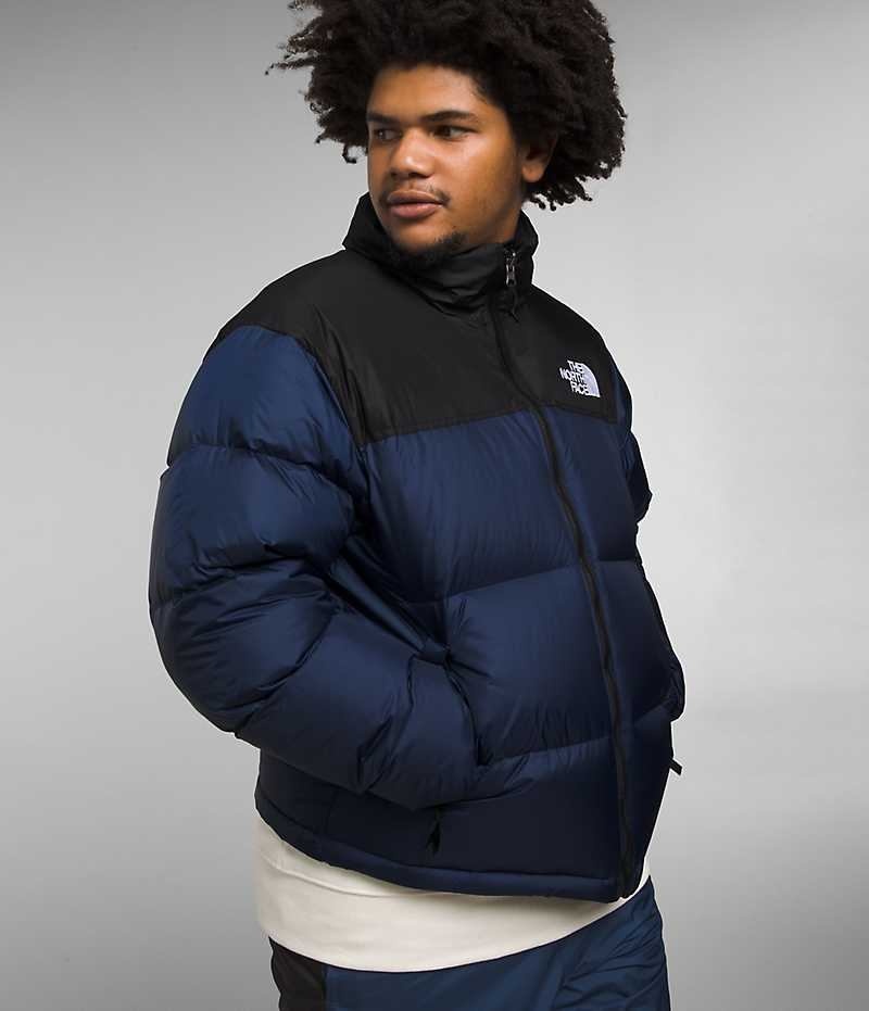 Navy / Black Men\'s The North Face 1996 Retro Nuptse Puffer Jacket | DUBLIN URLY