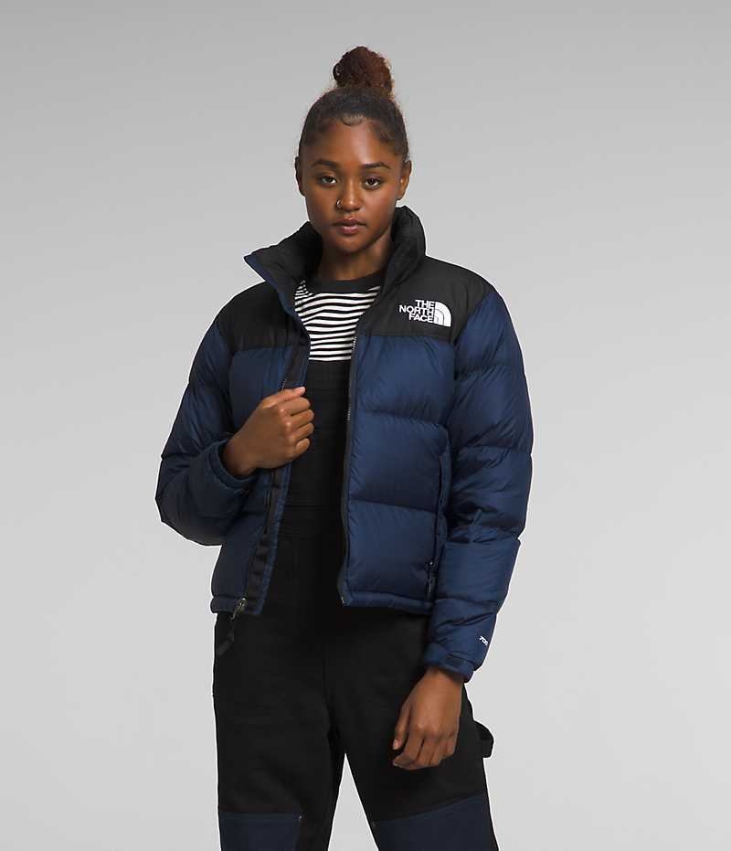 Navy / Black Women\'s The North Face 1996 Retro Nuptse Puffer Jacket | IRELAND BDVY