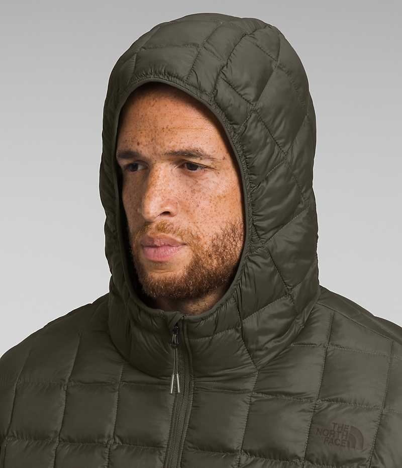 Olive Men's The North Face Big ThermoBall™ Eco Hoodie 2.0 Puffer Jacket | DUBLIN HYOA